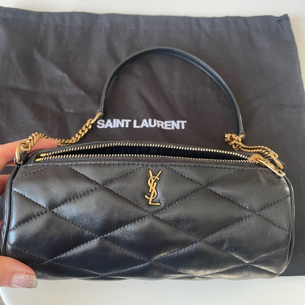 Authentic Saint Laurent YSL Sade Mini Tube lambskin bag